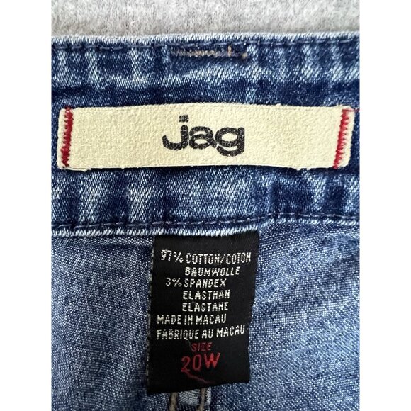 Jag Jeans Womens 20W Blue Stretch Straight Leg Denim Pants Plus Size - Picture 4 of 16